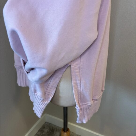 American Eagle Women’s Hoodie Pink Size XS Pullover Front Pocket Split Hem - Picture 3 of 7
